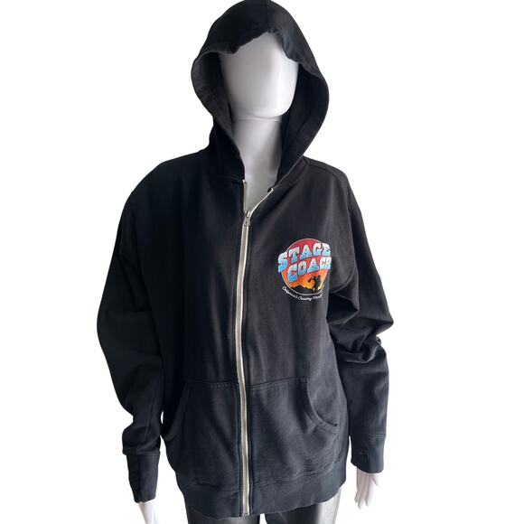 Stage Coach Hoodie 2017 Full Zip Long Sleeve Thumb Holes Size Large - Picture 1 of 5